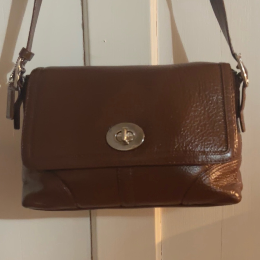 Elegant Brown Leather Shoulder Bag